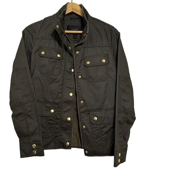 J. Crew Downtown Field Utility Military Wax Jacket Brown Size XS - Picture 10 of 11